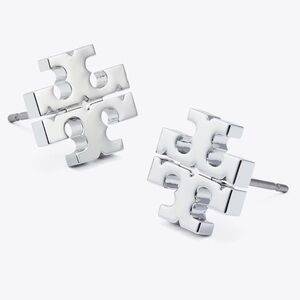 Tory Burch Small Silver Stud Earrings
